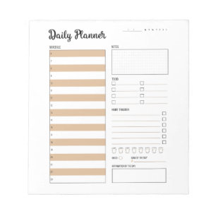 Dagelijkse Planner met Maandag Start (Beige) 5,5x6 Notitieblok