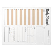 Dagelijkse planner met maandag start (beige) 8,5 x notitieblok (Voorkant)