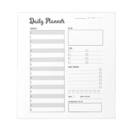 Dagelijkse Planner met Maandag Start (grijs) 5,5x6 Notitieblok