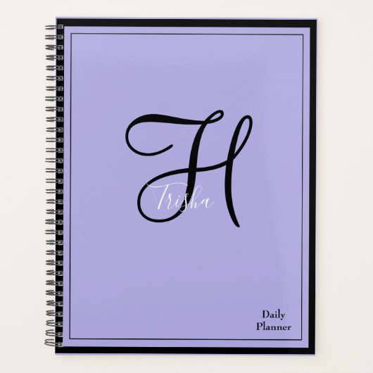 Dagelijkse planner met monogram en omslag in ELKE (Voorkant)