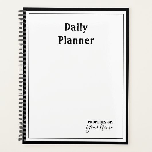 Dagelijkse Planner met OM HET EVEN WELK Hoesje van (Voorkant)