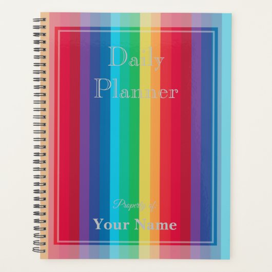 Dagelijkse planner met regenboogkleurstrips - HAMb (Voorkant)