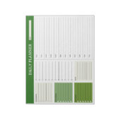 Dagelijkse planner met schema Notitieblok (Linkerzijde)