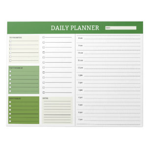 Dagelijkse planner met schema Notitieblok