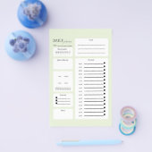 Dagelijkse planner met stemmings- en doelentracker flyer (Enkel)