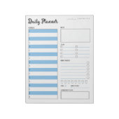 Dagelijkse planner met zondag begin (blauw) 8,5 x  notitieblok (Linkerzijde)