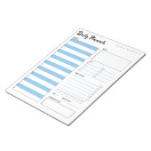 Dagelijkse planner met zondag begin (blauw) 8,5 x  notitieblok (Schuin)