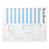 Dagelijkse planner met zondag begin (blauw) 8,5 x  notitieblok (Voorkant)