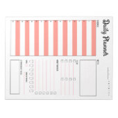 Dagelijkse planner met zondag begin (roze) 8,5 x 1 notitieblok (Voorkant)