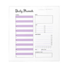 Dagelijkse Planner met Zondag (Paars) 5,5x6"