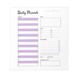 Dagelijkse Planner met Zondag (Paars) 5,5x6" Notitieblok