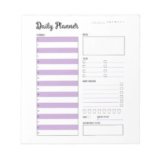 Dagelijkse Planner met Zondag (Paars) 5,5x6" Notitieblok