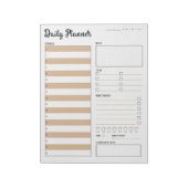 Dagelijkse planner met zondag start (beige) 8,5 x  notitieblok (Linkerzijde)