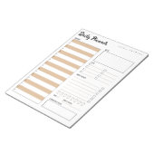 Dagelijkse planner met zondag start (beige) 8,5 x  notitieblok (Schuin)