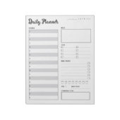 Dagelijkse planner met zondag start (grijs) 8,5 x  notitieblok (Linkerzijde)