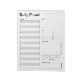 Dagelijkse planner met zondag start (grijs) 8,5 x  notitieblok
