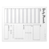 Dagelijkse planner met zondag start (grijs) 8,5 x  notitieblok (Voorkant)