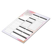 Dagelijkse planner niet gedateerd notitieblok (Schuin)