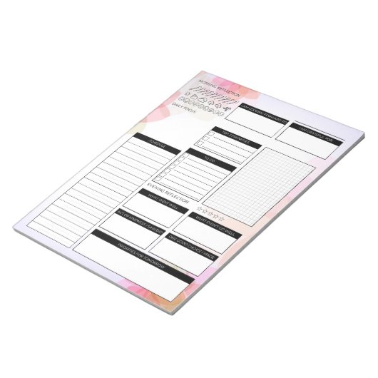 Dagelijkse planner niet gedateerd notitieblok (Schuin)