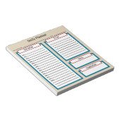 Dagelijkse planner notitieblok (Schuin)