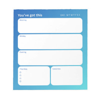 Dagelijkse planner notitieblok (40 pagina's)