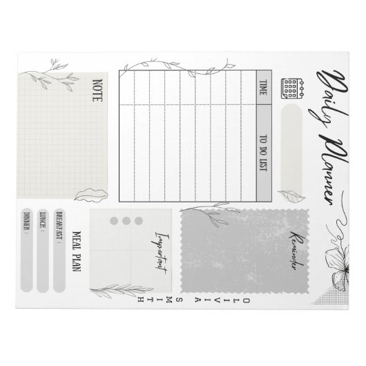 Dagelijkse Planner Notitieblok - Schema (Voorkant)