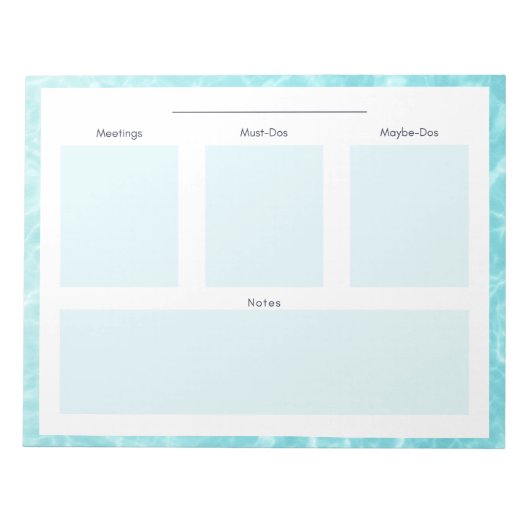 Dagelijkse Planner Notitieblok - Zomerthema (Voorkant)