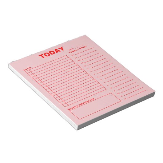 Dagelijkse planner om een minimalistisch Notitiebl Notitieblok (Schuin)