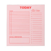 Dagelijkse planner om een minimalistisch Notitiebl Notitieblok (Voorkant)