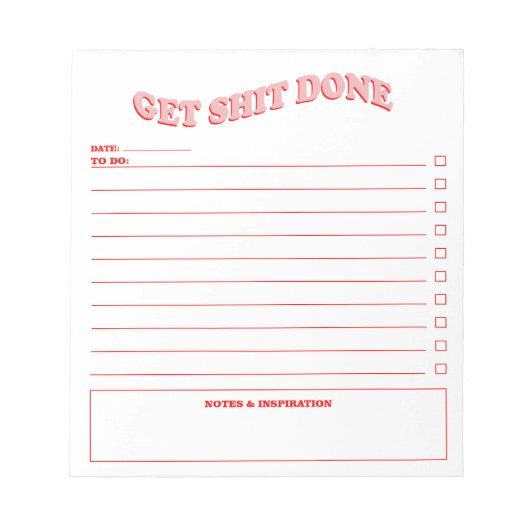 Dagelijkse planner om een minimalistisch Notitiebl Notitieblok (Voorkant)