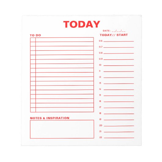 Dagelijkse planner om een minimalistisch ontwerp v notitieblok (Voorkant)