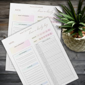 Dagelijkse planner om lijst minimalistisch te doen notitieblok