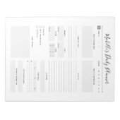 Dagelijkse Planner op maat gesneden lijst Notitieblok (Voorkant)