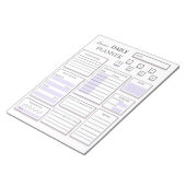 Dagelijkse planner Paarse schema notities en to do Notitieblok (Schuin)