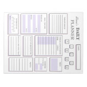 Dagelijkse planner Paarse schema notities en to do Notitieblok (Voorkant)
