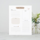 Dagelijkse Planner-pagina om te doen lijst en doel (Staand voorkant)