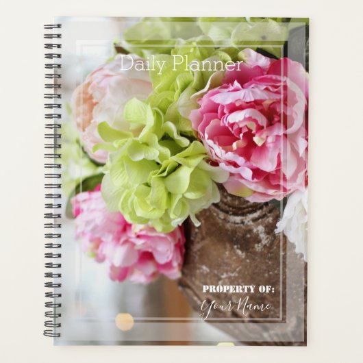 Dagelijkse planner - Pioenbloemen - HAMbWG (Voorkant)