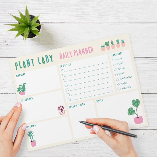 Dagelijkse Planner Plant Lady Notitieblok