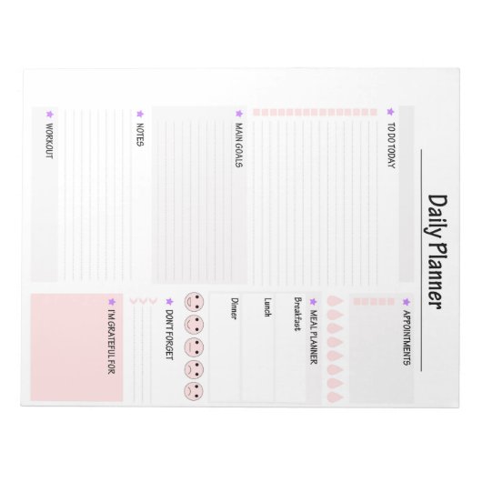 Dagelijkse planner - Productiviteitsplanner - Dage Notitieblok (Voorkant)
