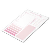 Dagelijkse planner roze schema notities en takenli notitieblok (Schuin)