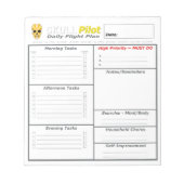 Dagelijkse planner - SkullPilot Daily Flight Plan Notitieblok (Voorkant)