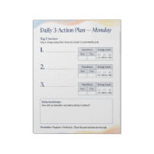 Dagelijkse planner – Slimme takenlijst | Maandag Notitieblok (Linkerzijde)