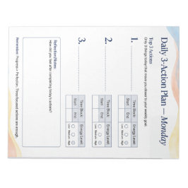 Dagelijkse planner – Slimme takenlijst | Maandag Notitieblok