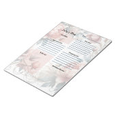 Dagelijkse planner stoffige pioen bloemendesign notitieblok (Schuin)