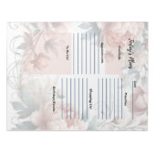 Dagelijkse planner stoffige pioen bloemendesign notitieblok (Voorkant)