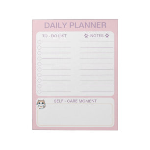 Dagelijkse planner, takenlijst, herinneringskat notitieblok