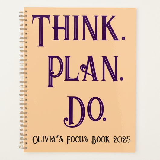 Dagelijkse Planner - Think Plan Do Custom Organize (Voorkant)