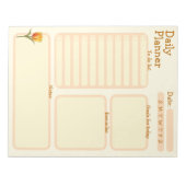 Dagelijkse planner, to do lijst, herinnering tulp notitieblok (Voorkant)