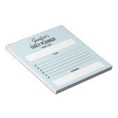 Dagelijkse planner To Do Script Blush Blauwe Notit Notitieblok (Schuin)