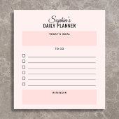 Dagelijkse planner To Do Script Roze Notitieblok